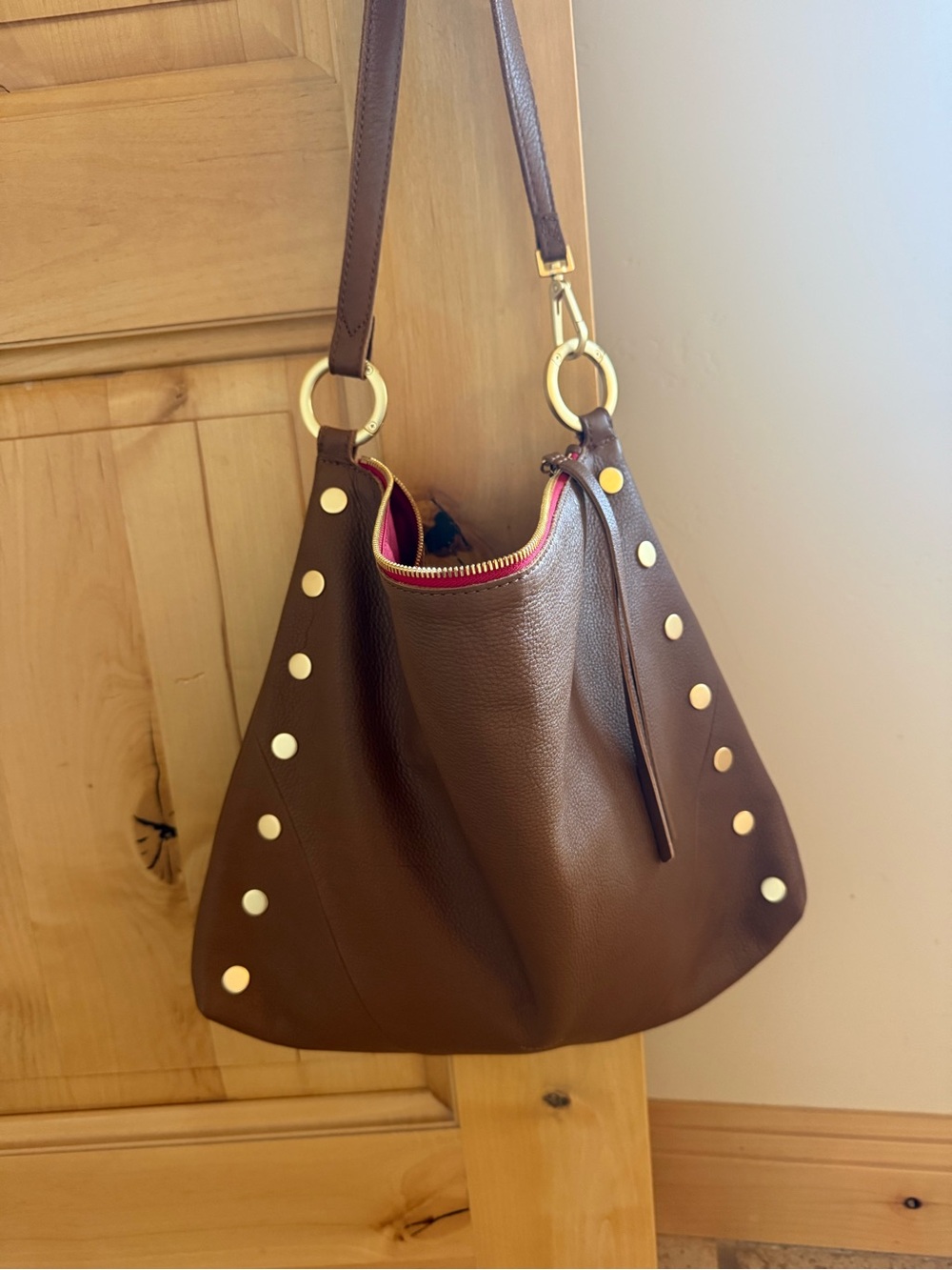 Hammitt Mahogany Leather Kyle with Gold Rivets - Picture 3 of 8